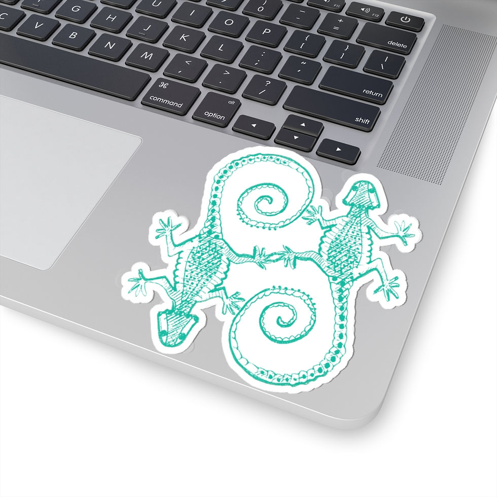Thumbnail: TEAL lizard stickers
