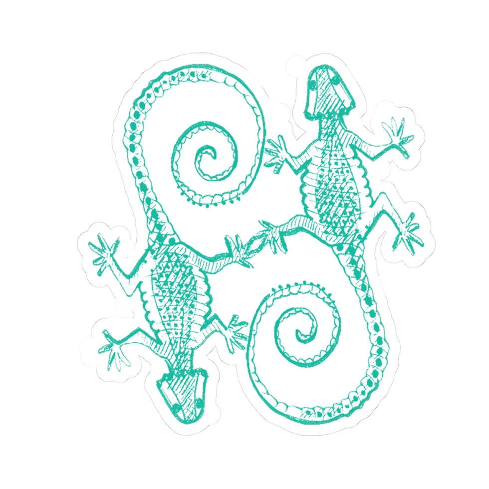 Thumbnail: TEAL lizard stickers