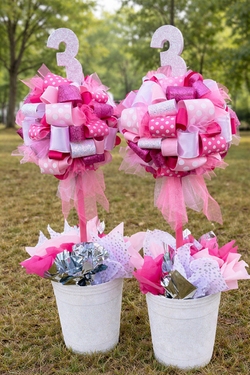 Pink and Pretty Centerpieces