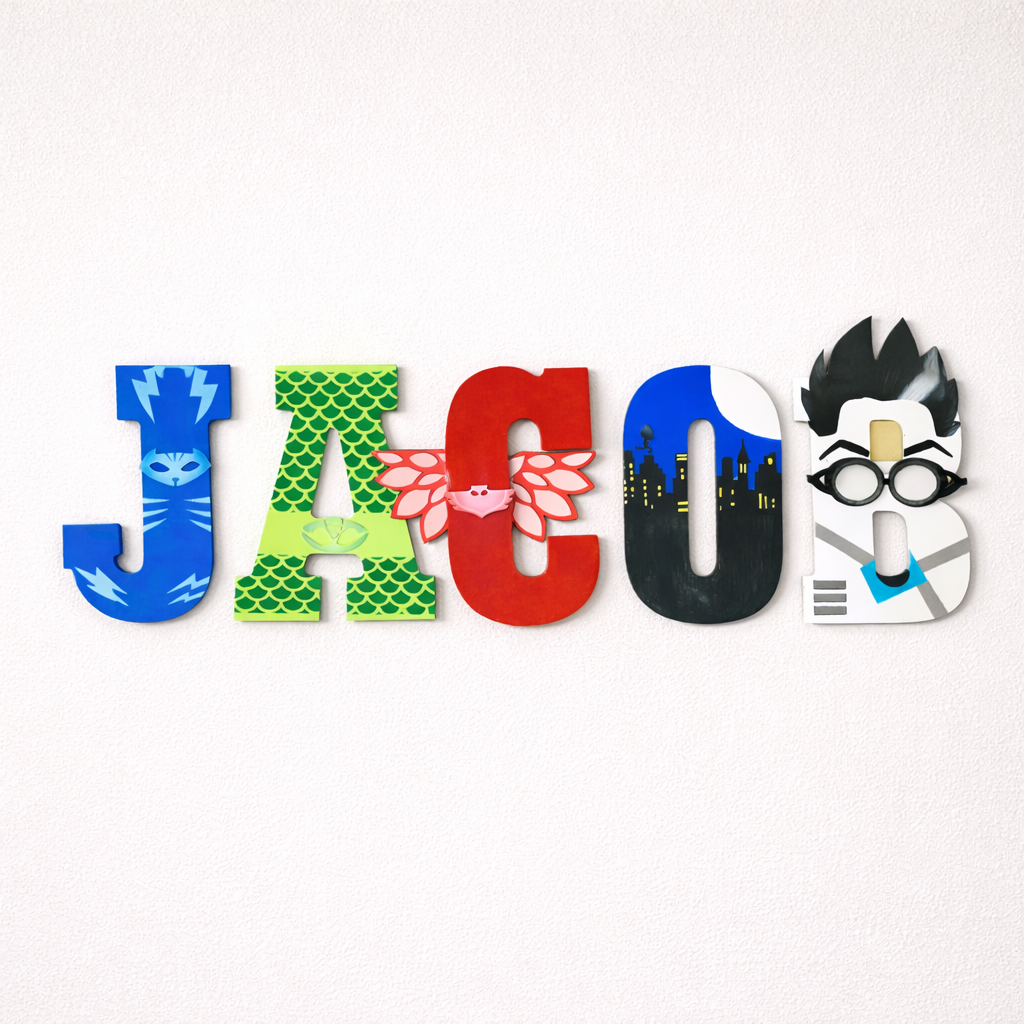 PJ Masks Inspired Custom Wooden Letters