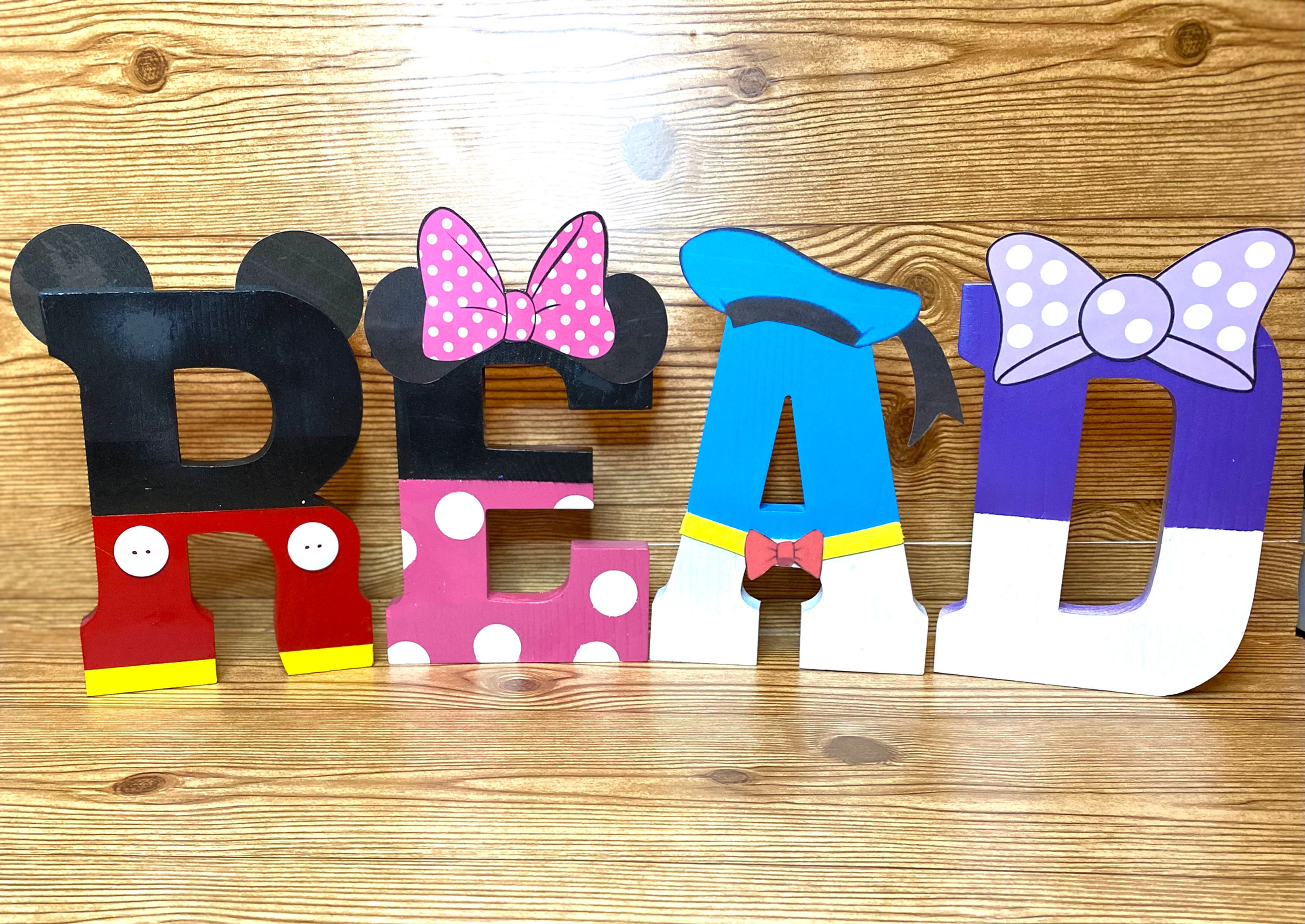 Mickey Mouse and Friends Inspired Wooden Letters