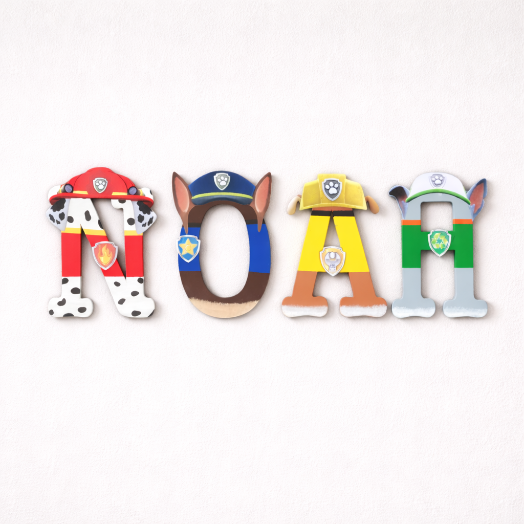 Paw Patrol Inspired Wooden Letters