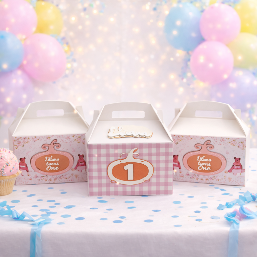 Pink Pumpkin Inspired Treat Boxes