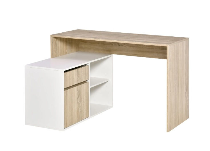 Thumbnail: L-Shaped Desk, Corner Computer Desk with Storage Drawer