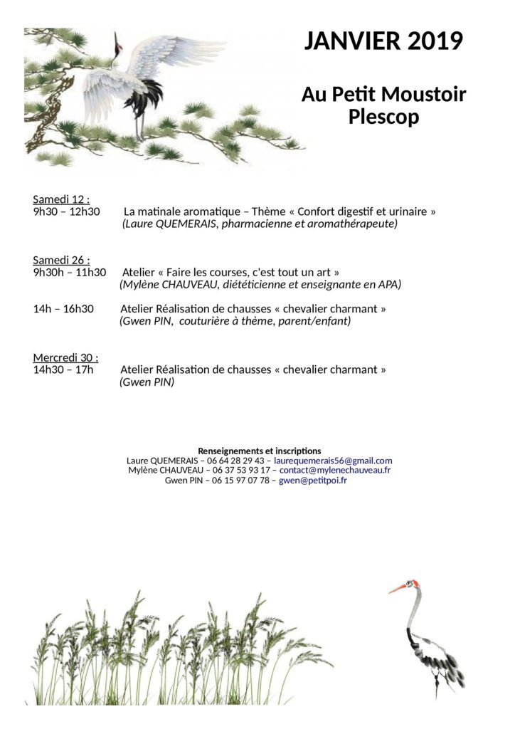 Les ateliers de janvier à Plescop