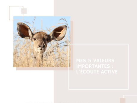Mes 5 valeurs importantes : 3- L’écoute active