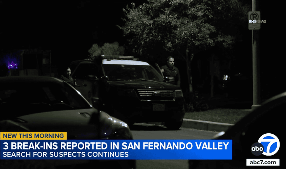 Three San Fernando Valley Homes Broken Into Overnight; LAPD Searching for Suspects
