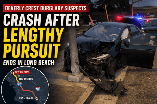 Beverly Crest Burglary Suspects Captured After Overnight Pursuit Spanning Los Angeles County