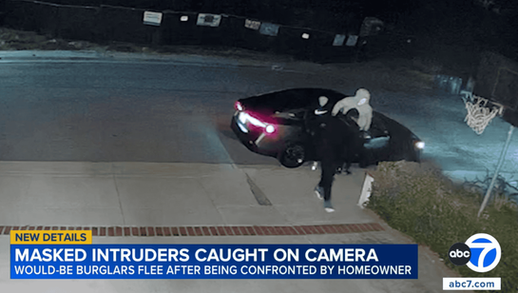 Foiled Break-In Caught on Camera at Pasadena Home as Would-Be Burglars Flee