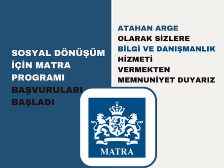 Hollanda hükümetinin sağladığı Sosyal Dönüşüm İçin MATRA Programı başvuruları başladı 📢