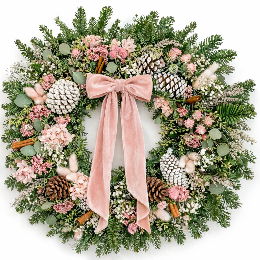 Pink Sugar Plum Fairies Wreath