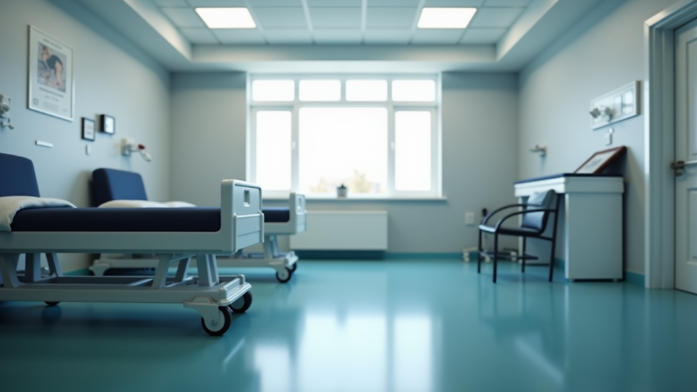 Eye-level view of a rehabilitation room with therapy equipment