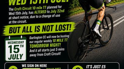 Our 10 mile TT is on tomorrow night.