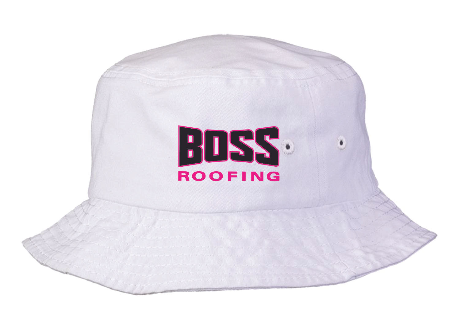 BOSS Sportsmans bucket hat embroidered pink logo