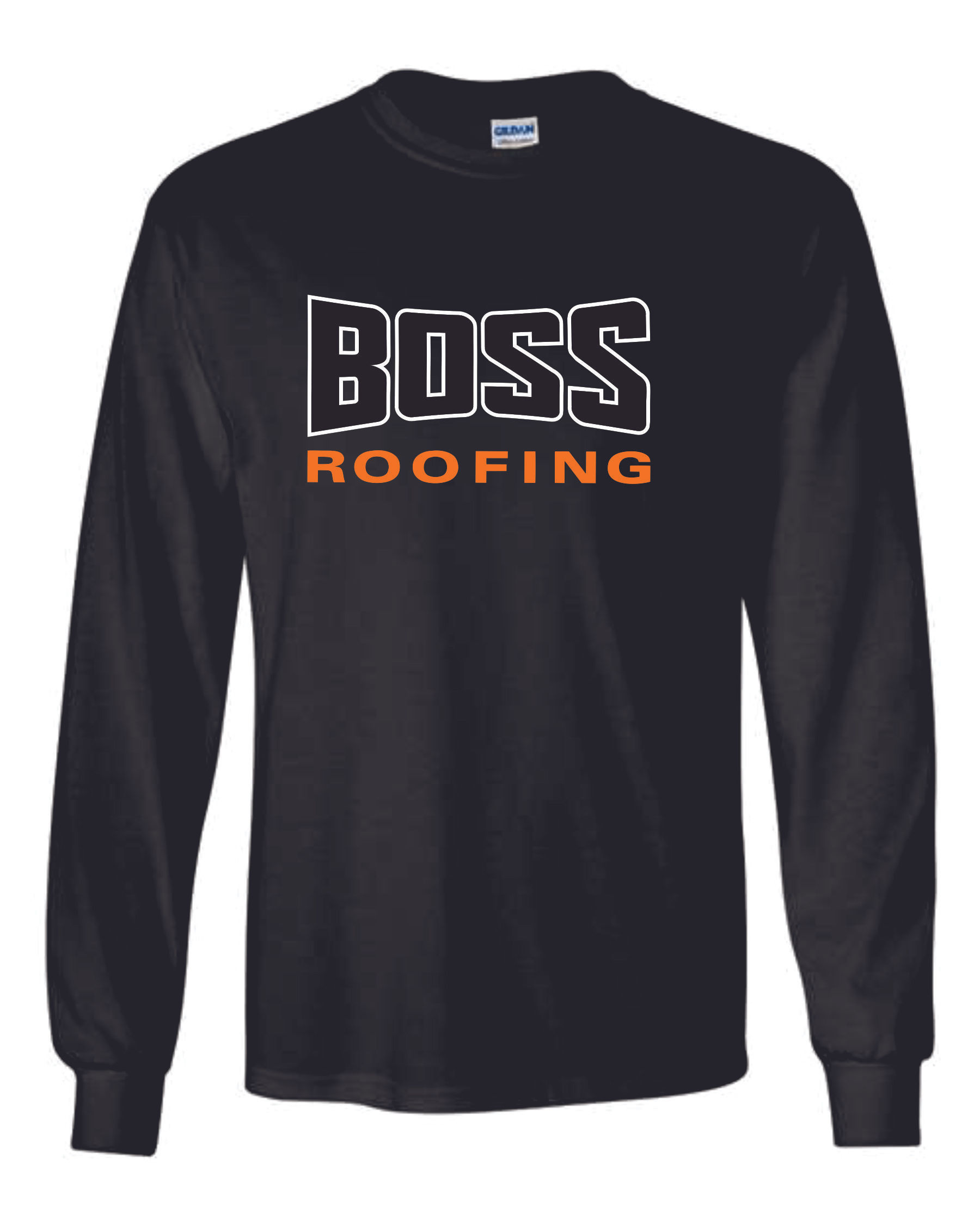 BOSS  Gildan 2400 long sleeve T-shirt full front full back