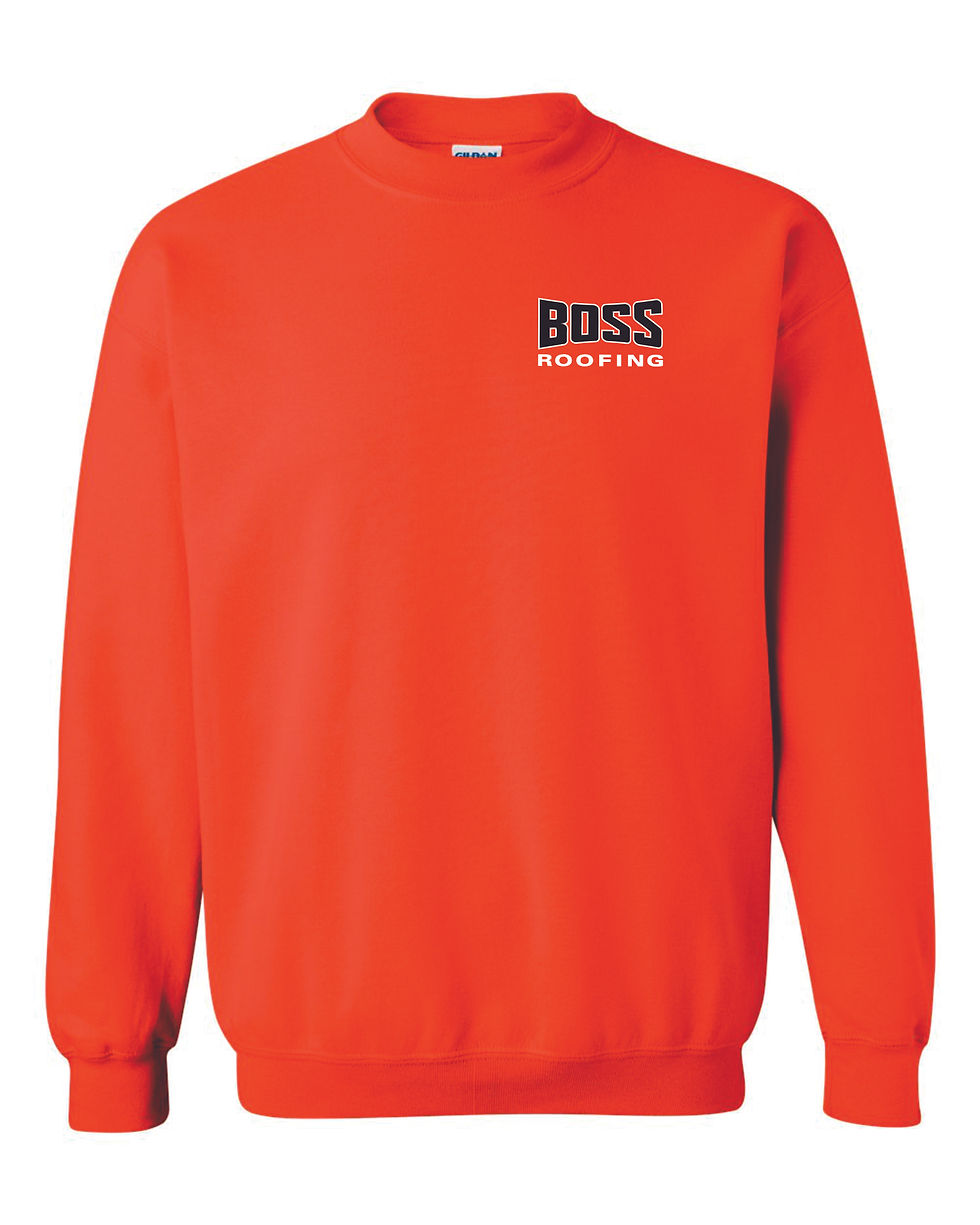 BOSS  Gildan 18000 crew sweatshirt left chest full back