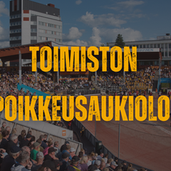 Toimisto huomenna kiinni