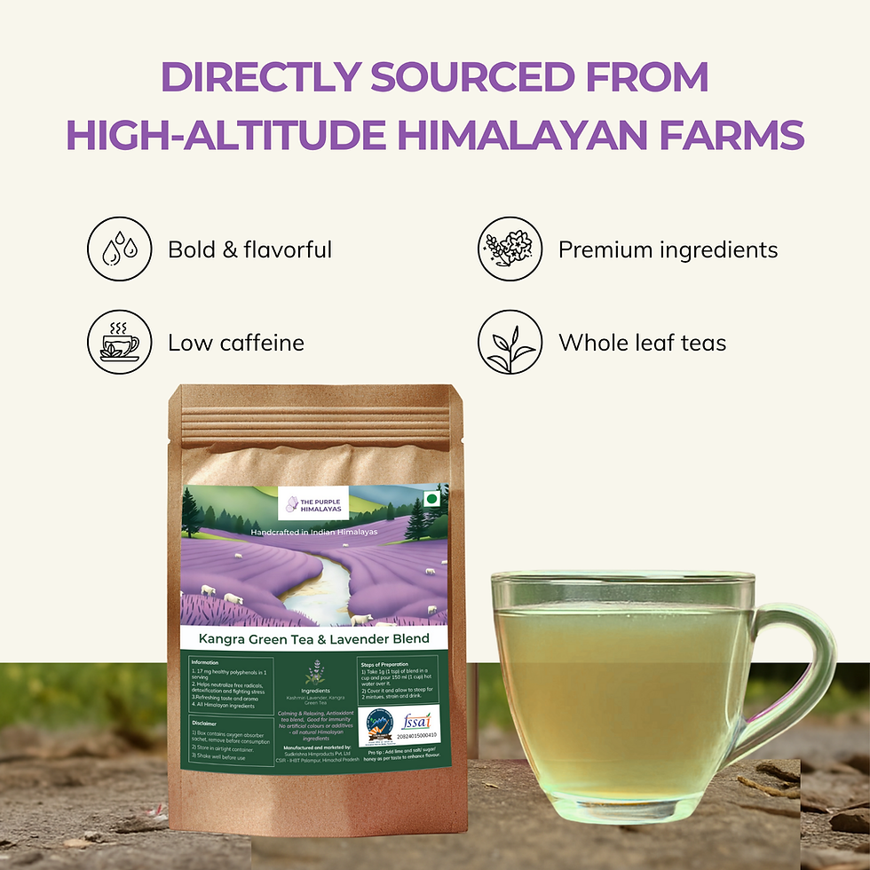 Thumbnail: Benefits of The Purple Himalayas Kangra Green Tea Lavender Blend