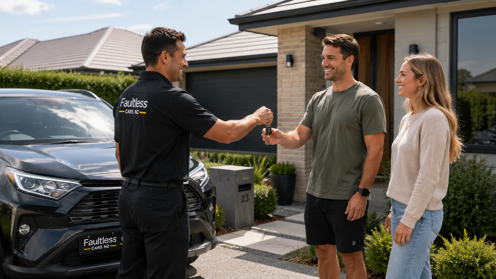 Not at fault car rental NZ - Faultless Cars NZ delivering like-for-like replacement vehicle to driver's door