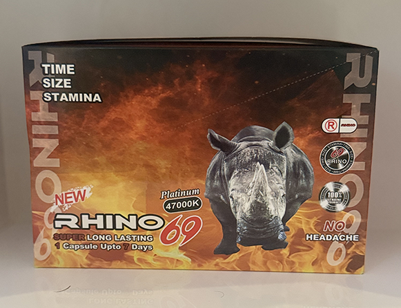Rhino 69 Platinum 47000K 24 packs of 2 capsules