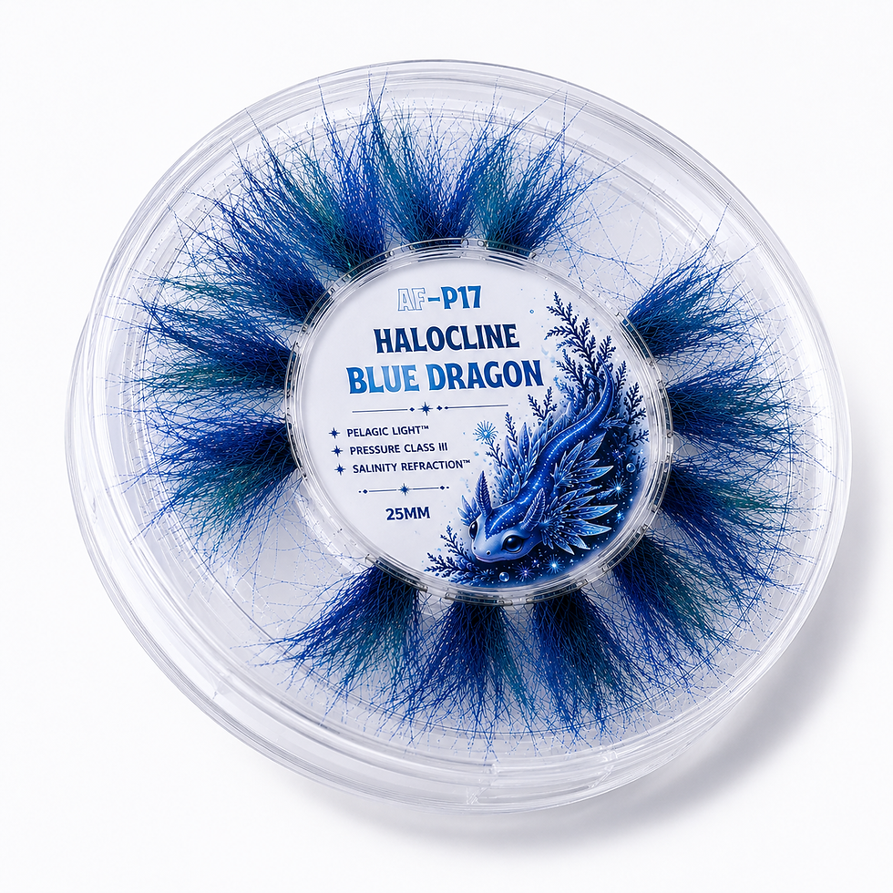 Thumbnail: AF-P17 — Halocline Blue Dragon Fluffmink™ Fiber Lashes