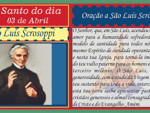 São Luís Scrosoppi acompanha quem se entrega à Providência de Deus