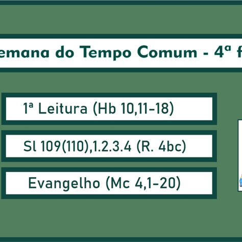 3ª Semana do Tempo Comum - Quarta-feira