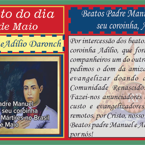 Beatos Padre Manuel González e seu coroinha, Adílio Daronch, fuzilados no Brasil