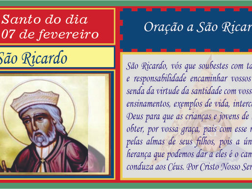 São Ricardo, governante caridoso com três filhos santos