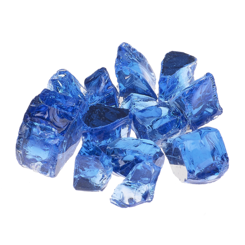 Poseidon Blue 1/2 Inch Reflective Fireglass | Backyard Accents