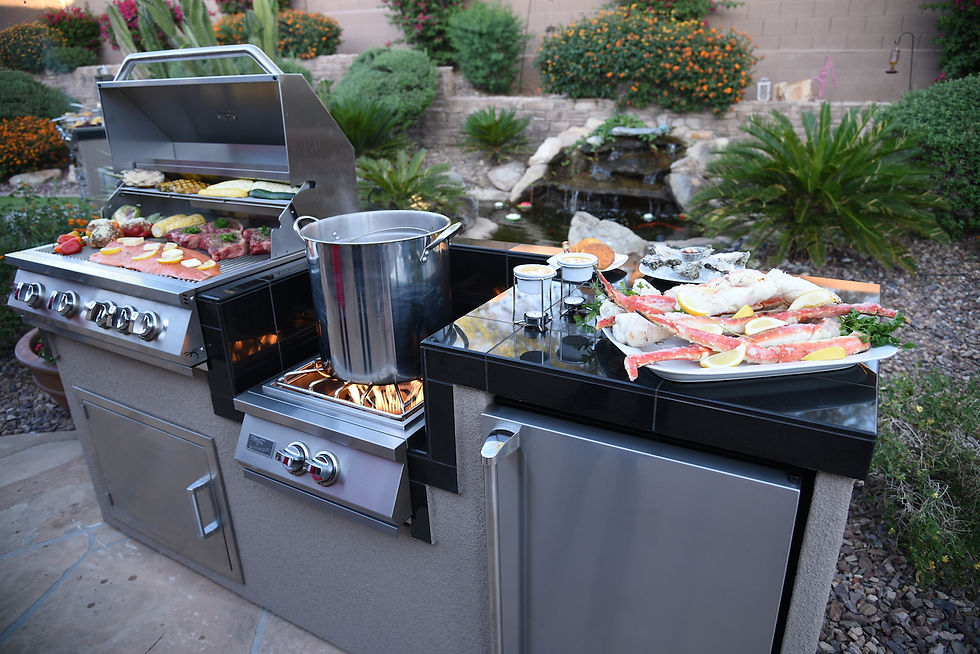 Thumbnail: Power Burner 4 Burner 32 inch Built-In Barbeque Grill Island Kitchen Package