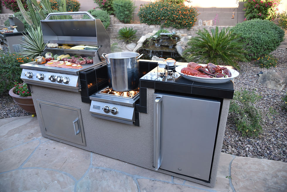Thumbnail: 1 Power Burner 4 Burner 32 inch Built-In Barbeque Grill Island Kitchen Package