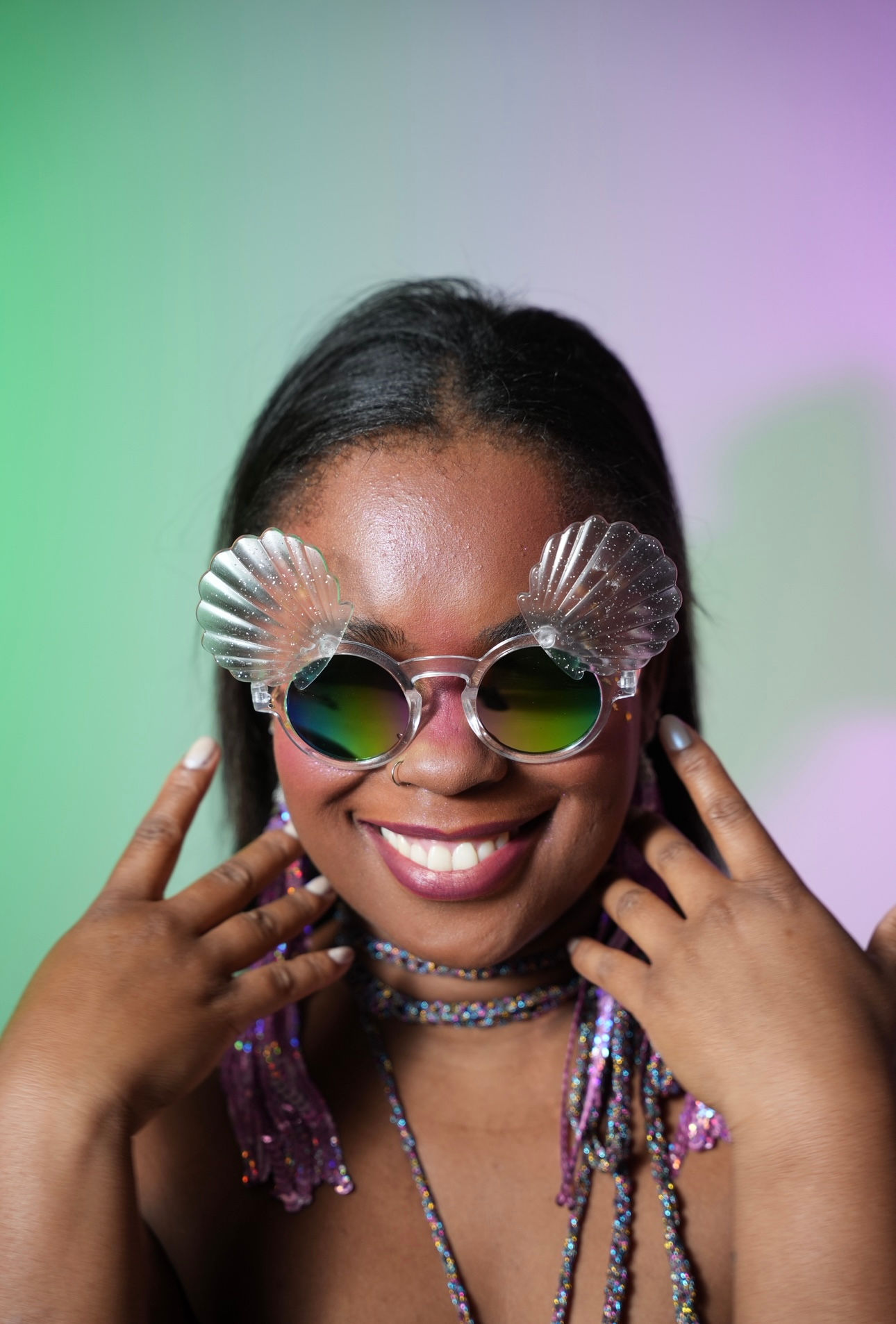 Óculos conchas duplas