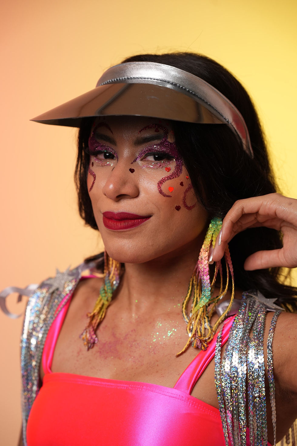 Miniatura: Brinco paetês 