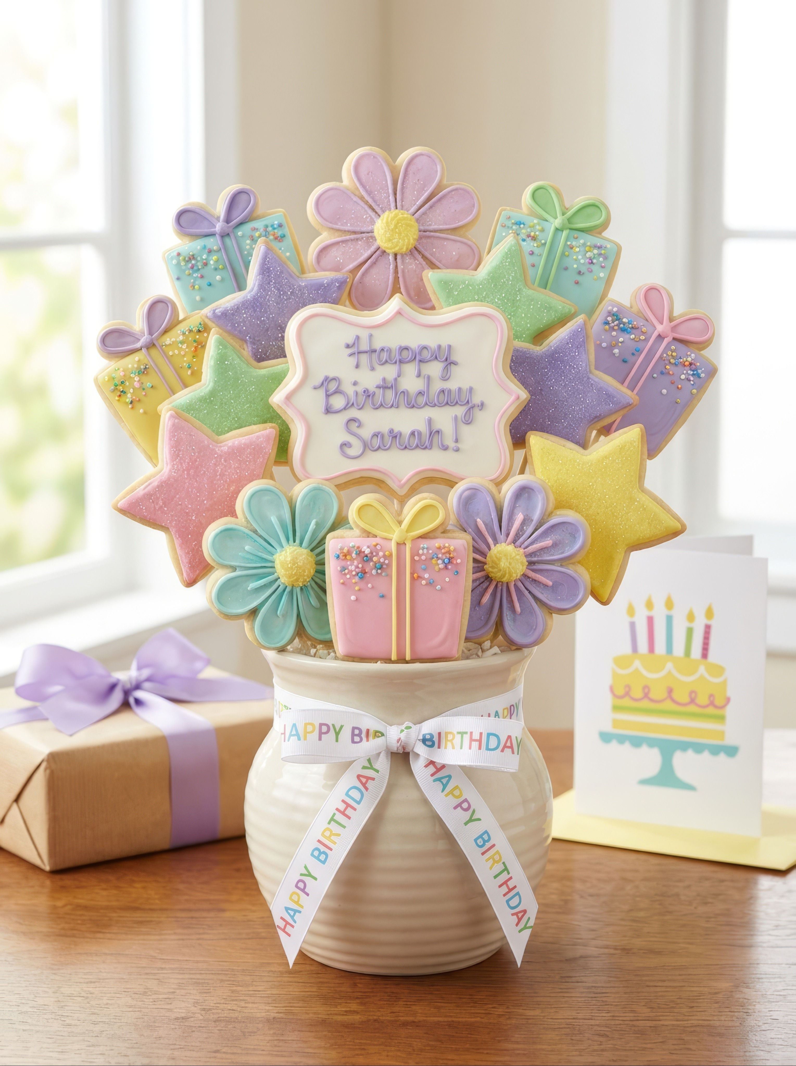 Swirl-ebration Cookie Bouquets