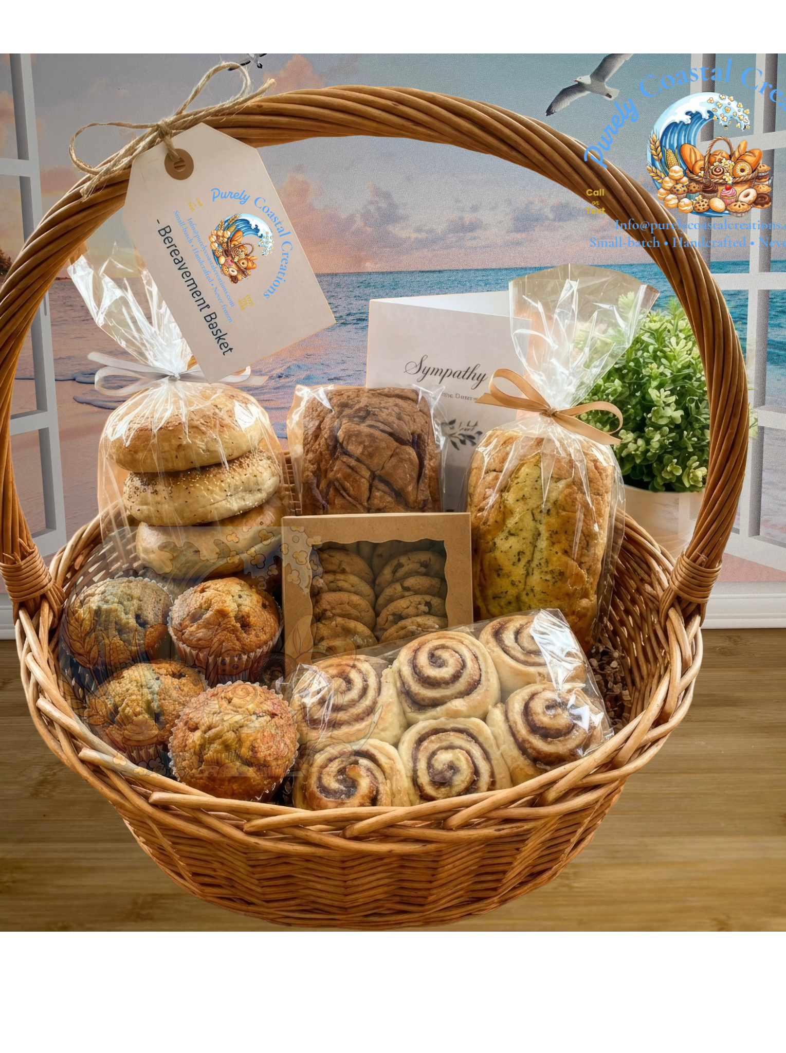 Bereavement Comfort Box — Fresh baked goods gift box for sympathy — Purely Coastal Creations — Port St. Lucie FL