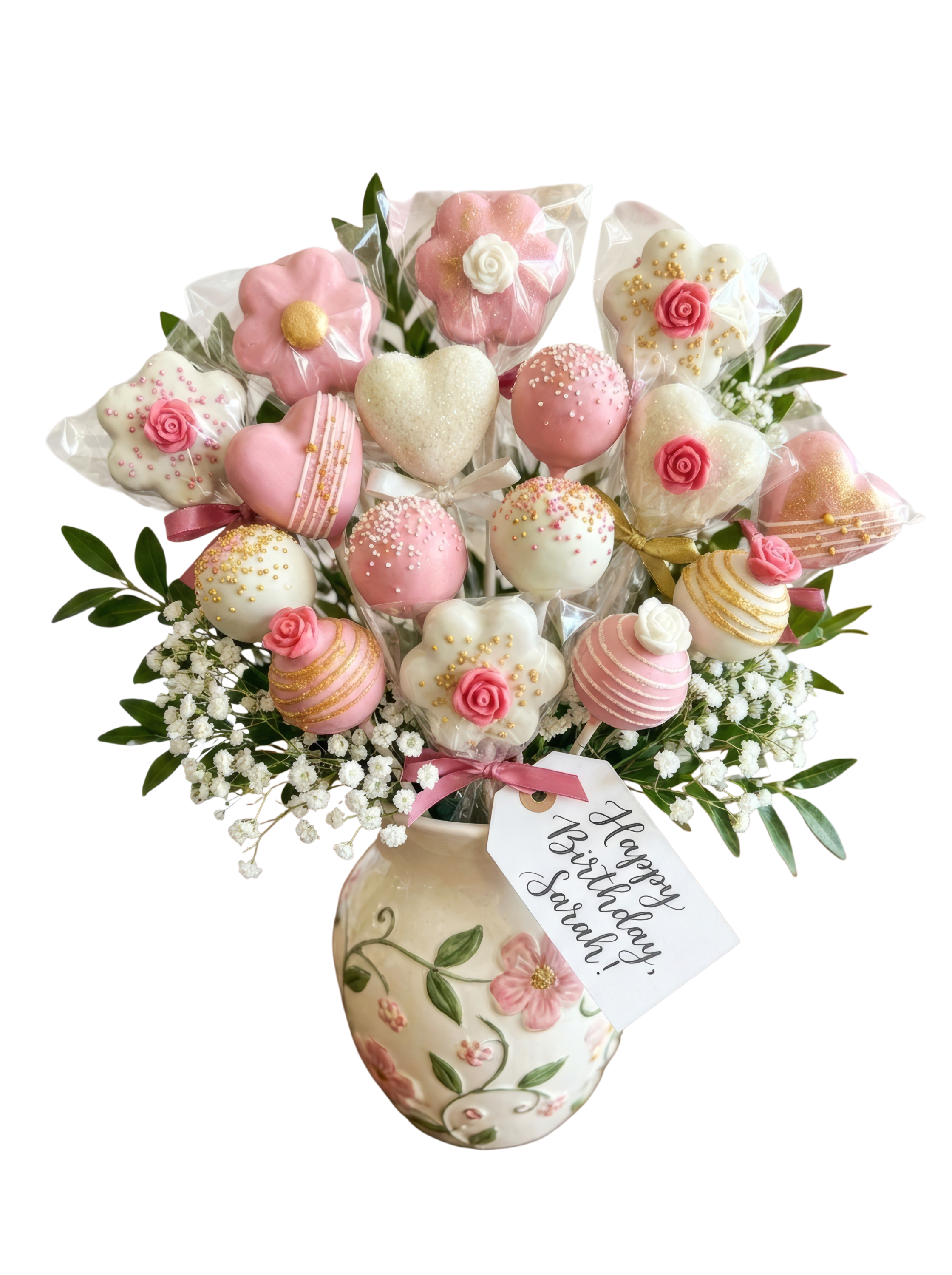 Pearl-ebration Cake Pop Bouquets