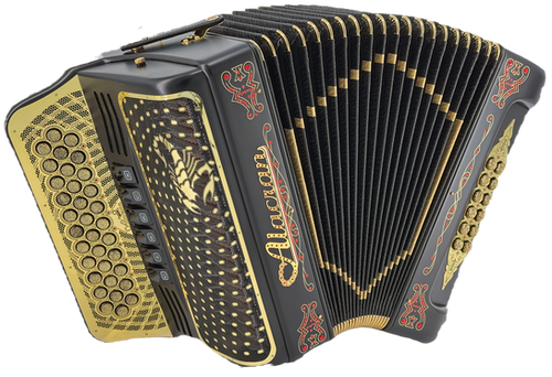 Alacran NAL3412 Two-Tone, 34 Button, 12 Bass Diatonic Accordion w