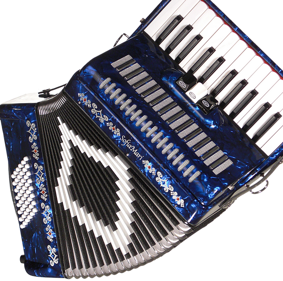 SofiaMari Piano Accordion in Pearl Blue
