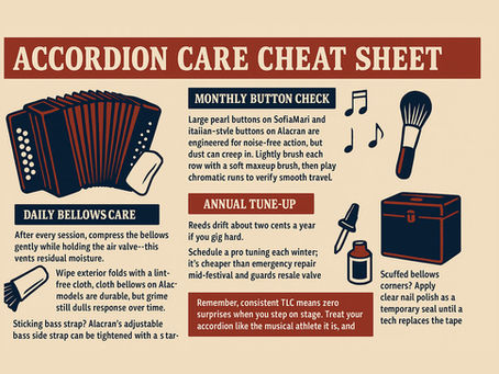 Keeping Your Alacran or SofiaMari Accordion in Peak Condition