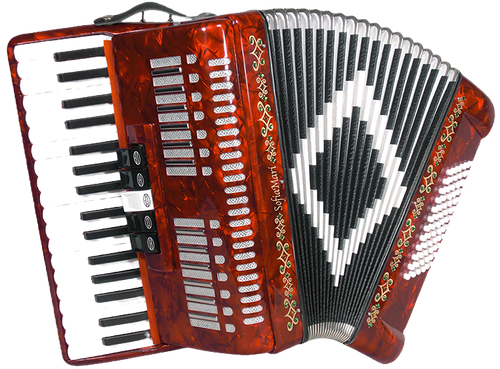 SofiaMari SM3472 Piano Accordion Outfit 34 Key, 72 Bass w/Case