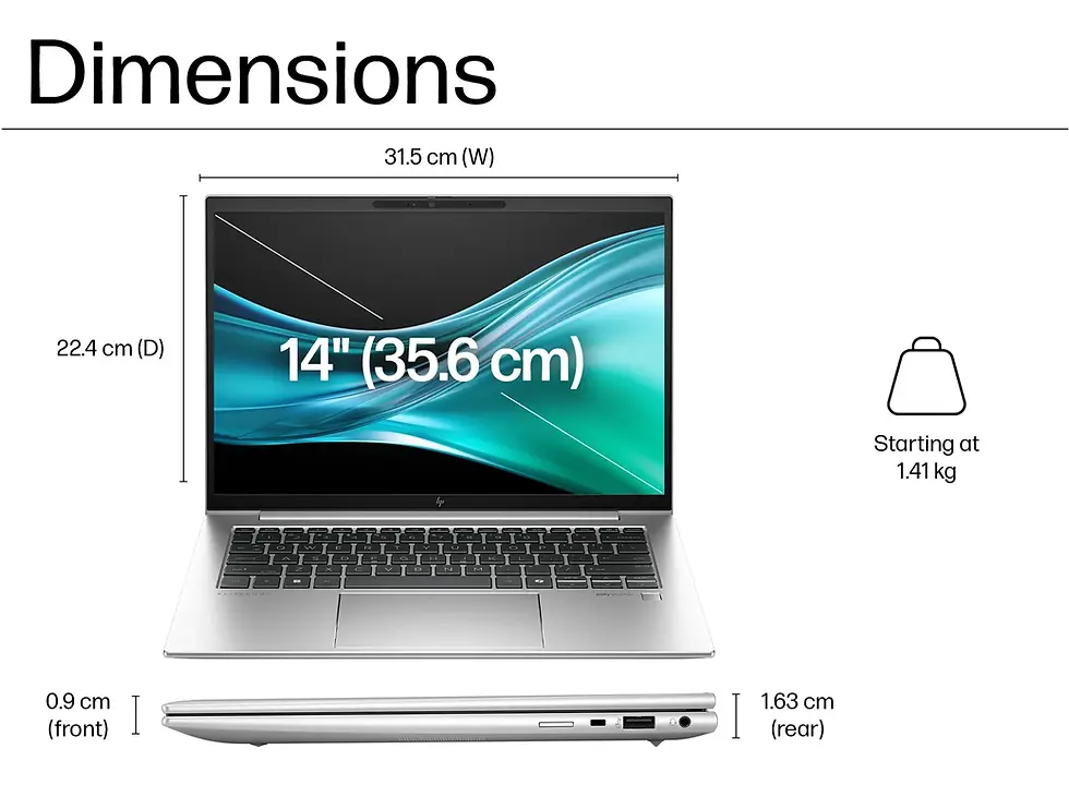 Miniatura: HP EliteBook G11 Ultra 7 165U 16GB RAM 256GB SSD COPILOT PC NPU WIN11 PRO A