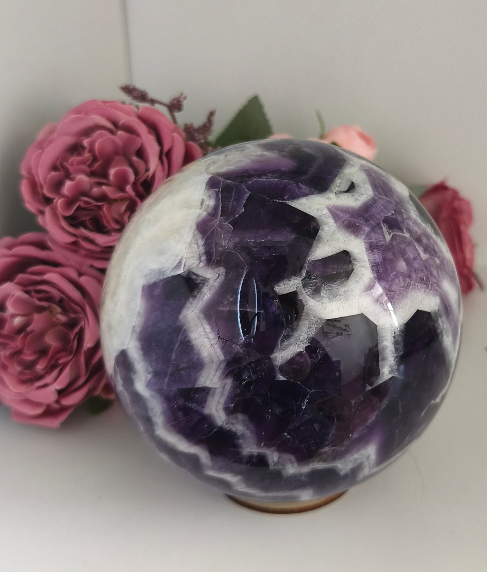 Chevron Amethyst Kugel