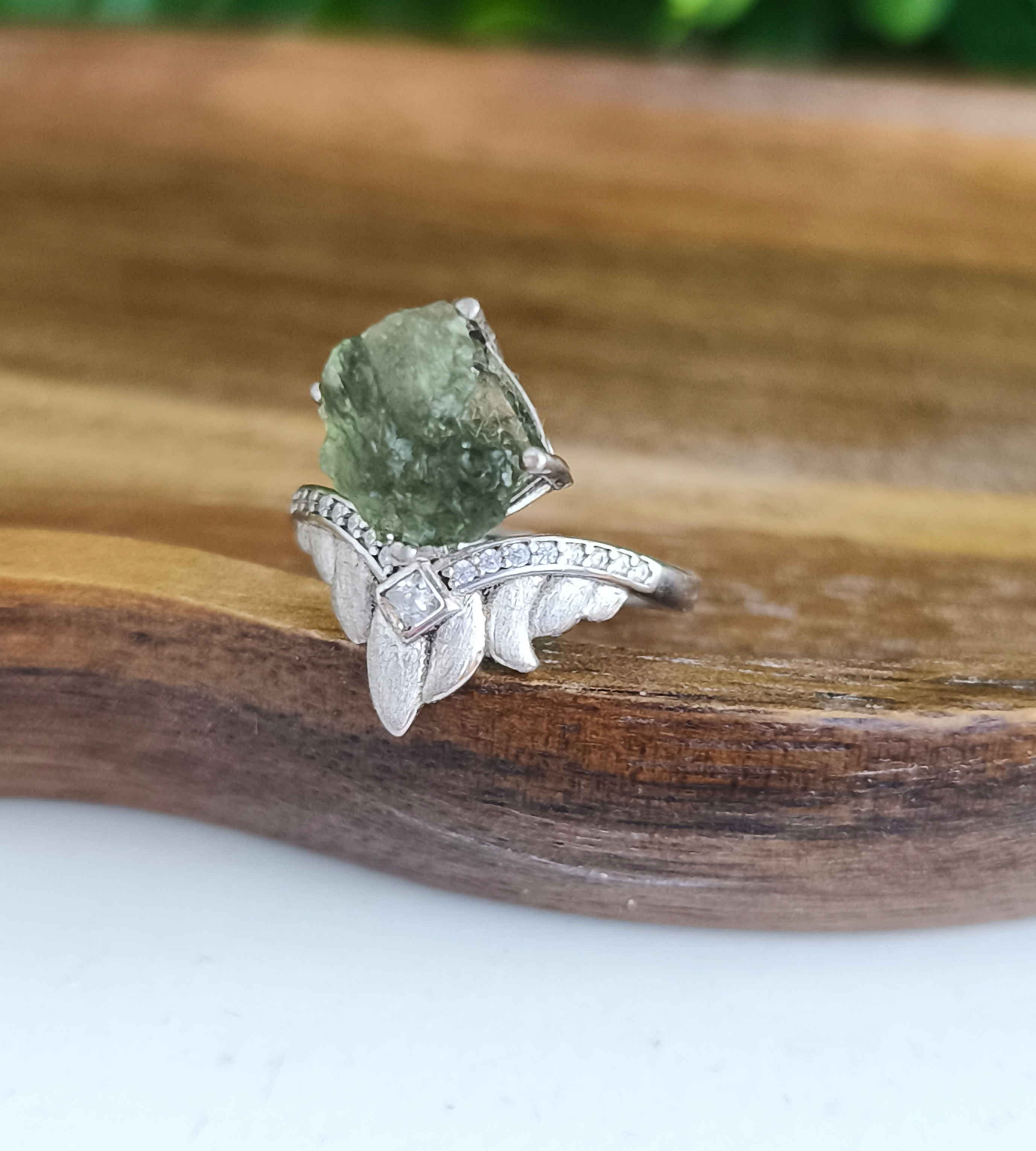 Moldavit S925 Ring