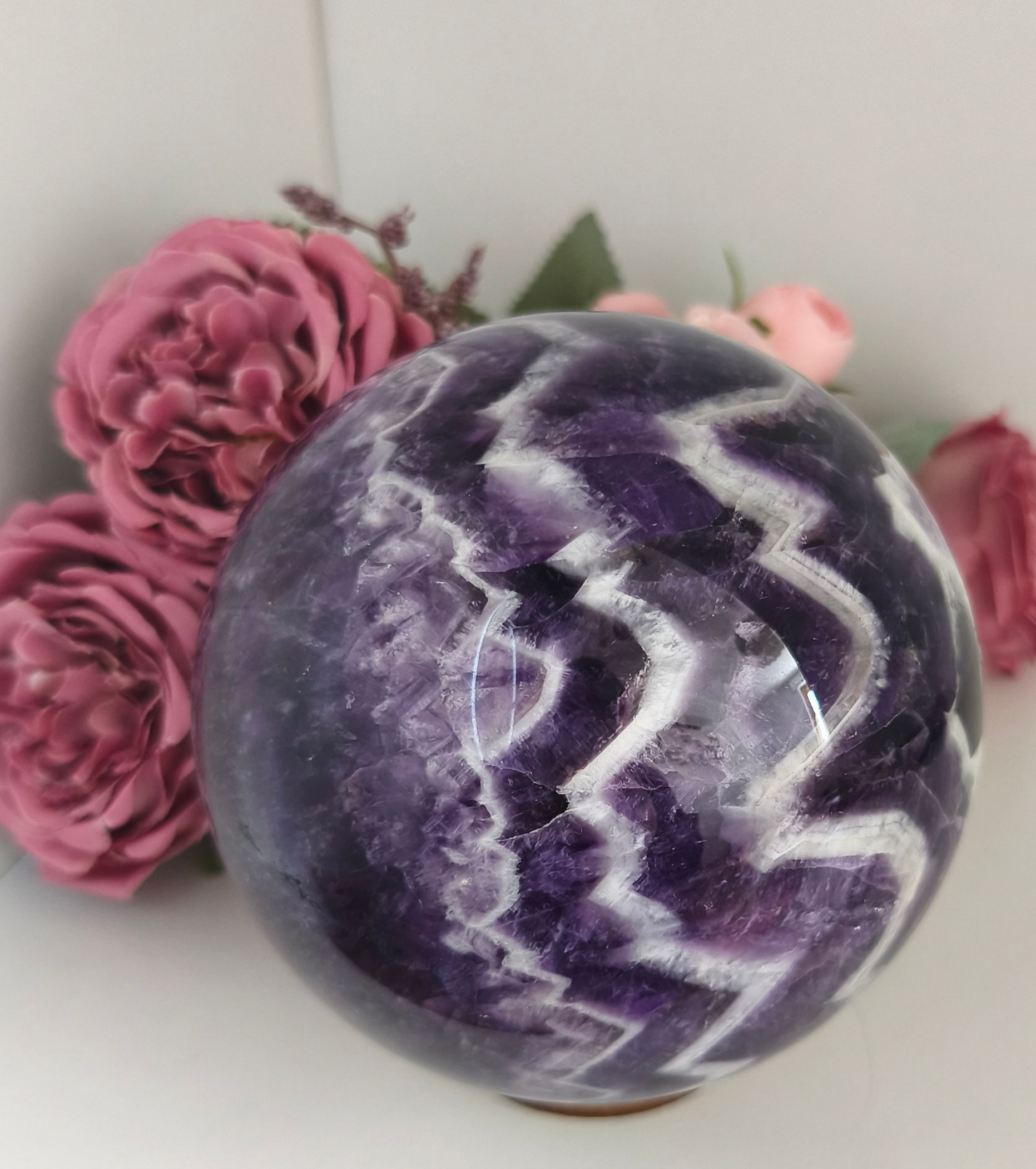 Chevron Amethyst Kugel