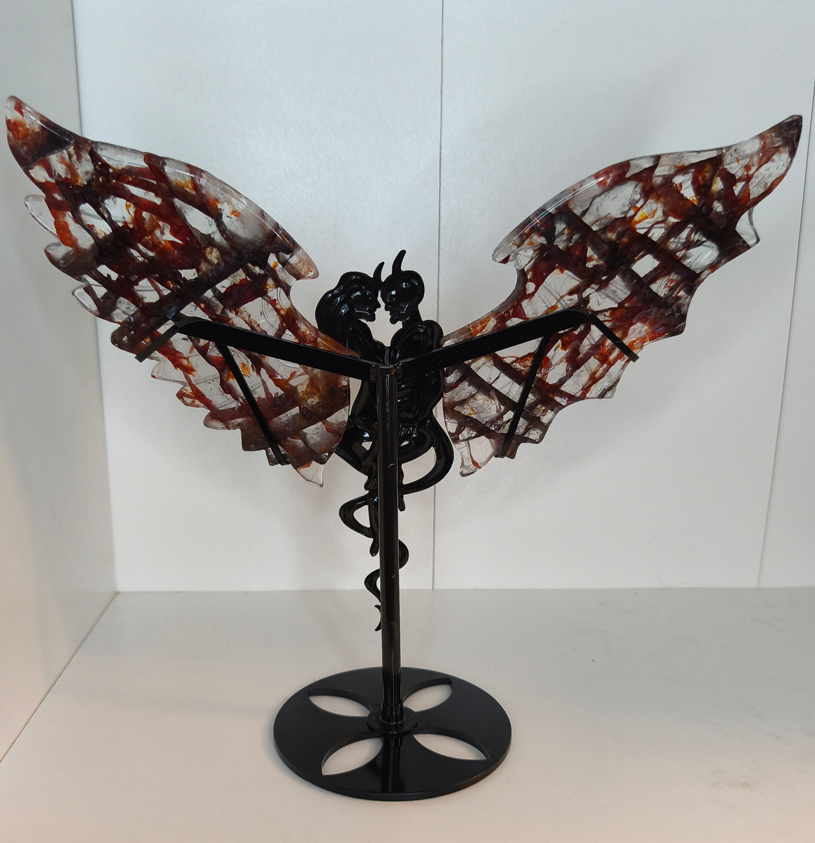 Feuerquarz Engel Teufel Flügel