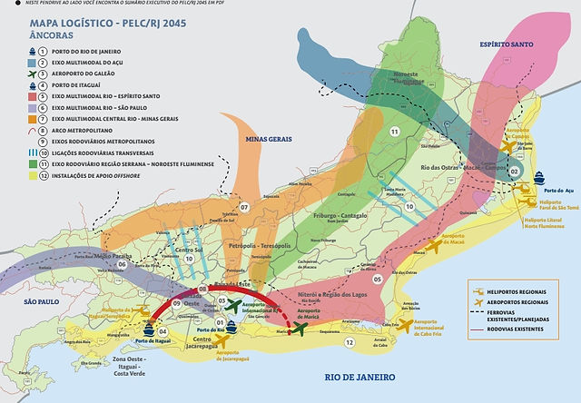 Mapa das Ancoras do PELC