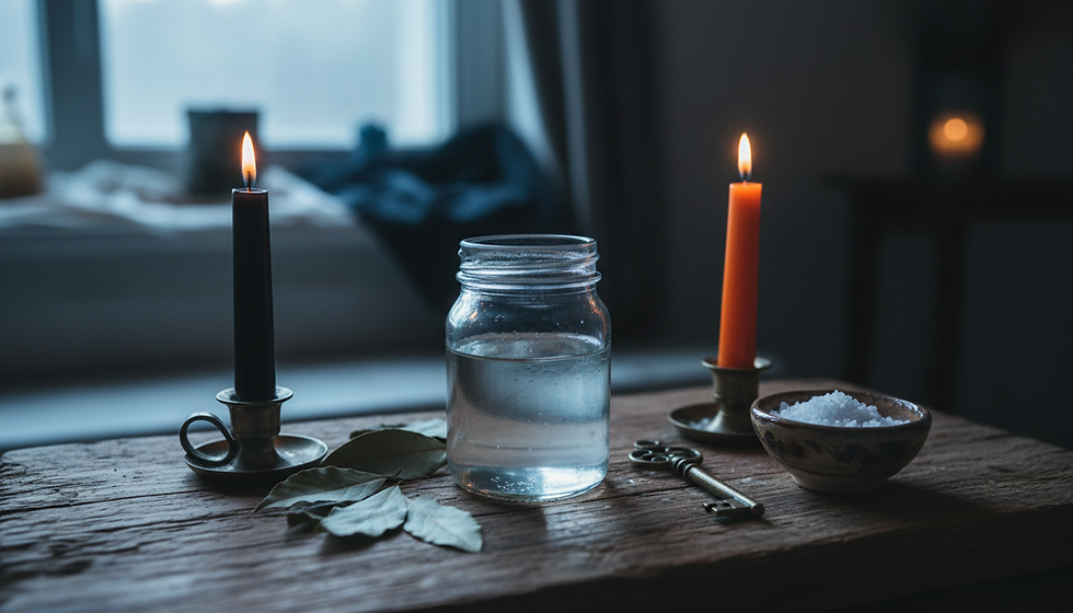 New Moon Portal Water for Candle Road Opening Workings for Witches