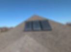 Three roof-mounted solar hot water heater collectors on an asphalt shingle roof, identifiable by their smooth dark absorber surfaces and lack of visible photovoltaic cell grid patterns found on electric solar panels.
