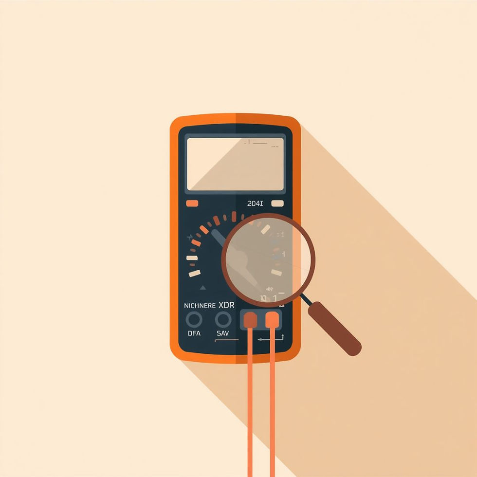 Flat vector illustration, copper-orange and charcoal-navy on a warm off-white background,